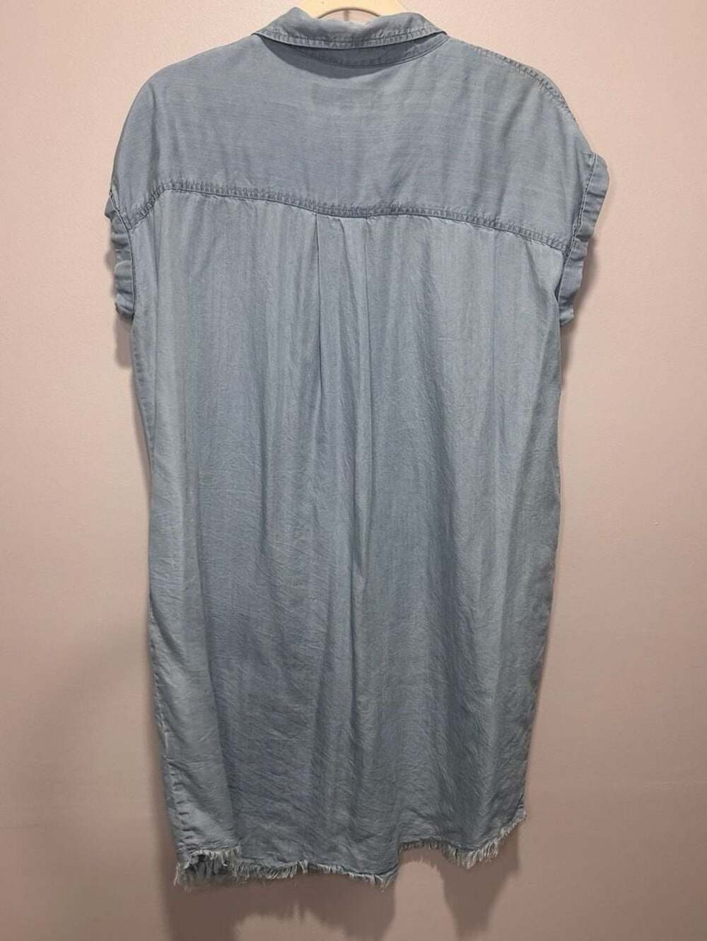 Thread & Supply Women's Denim Raw Hem Shirt Dress, Sz Medium - Picture 7 of 8